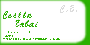 csilla babai business card